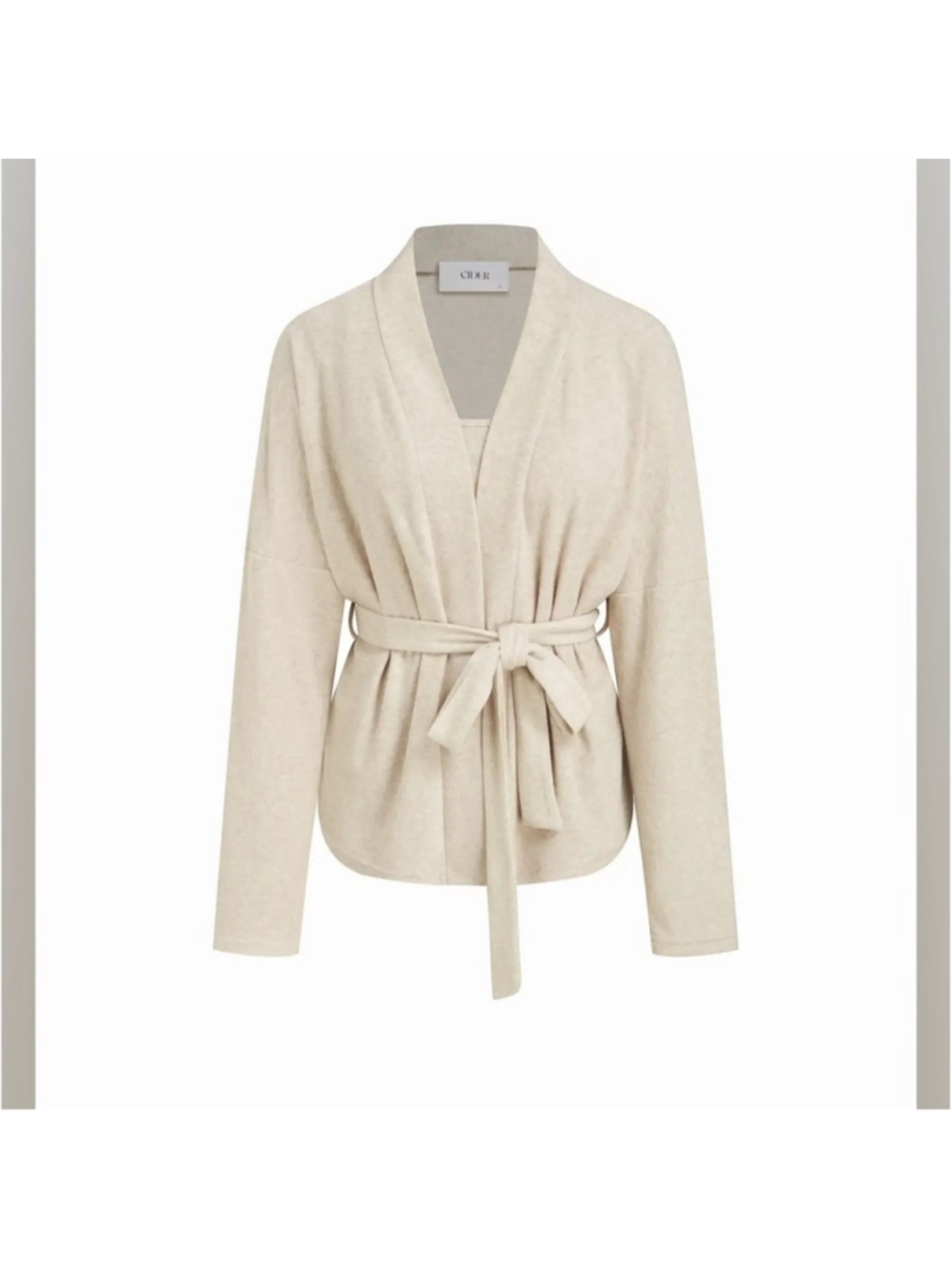 Cider TERRY LONG SLEEVE TOP WITH BELT size XS RP-9